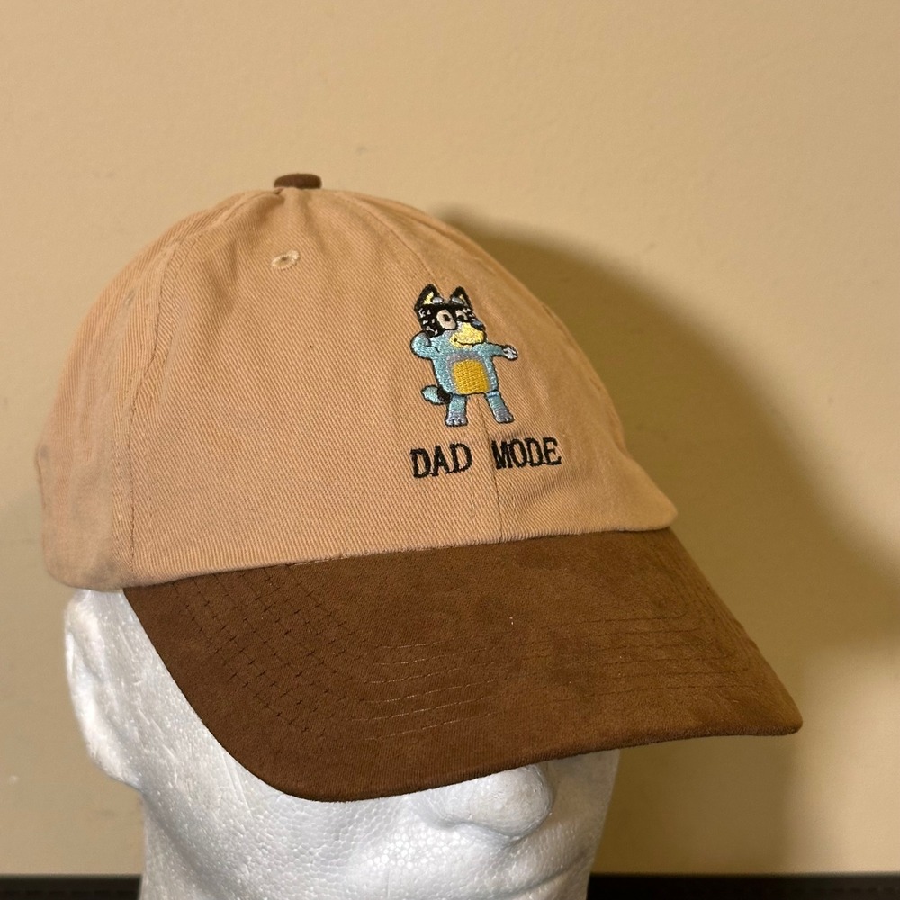 Bluey Bandit Dad Mode Hat Tan Brown Snapback Baseball Cap 044-15-0030 Mens OSFM